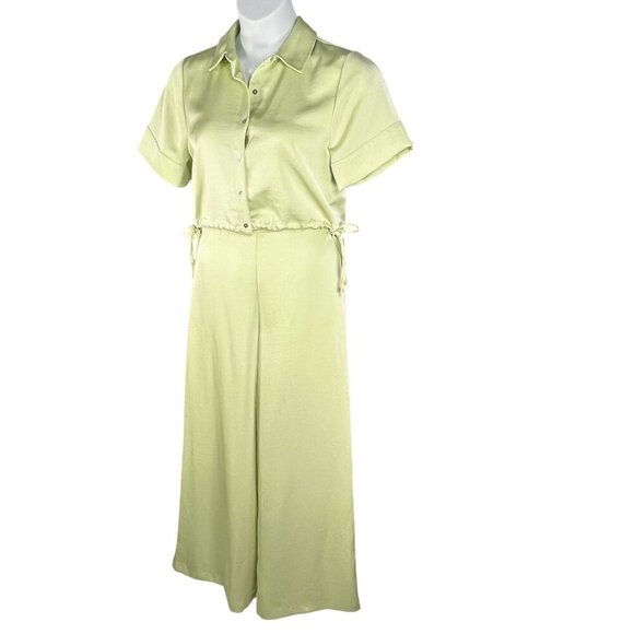 House Of Harlow 1960 NWT S Kelly Green 2 Piece Set Crop Top Wide Leg Pant Hippie - Picture 2 of 16